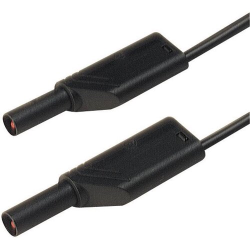 SKS Hirschmann 4 mm safety test lead\, silicone\, 2x stackabler plugs\, 50 cm, (20423257) Cene