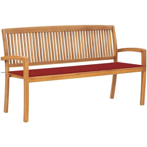  Složiva vrtna klupa s jastukom 159 cm od masovne tikovine Cene