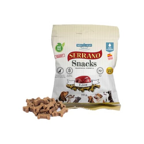 Mediterranean_Natural Poslastica za pse sa ukusom jetre Serrano, 100g Cene