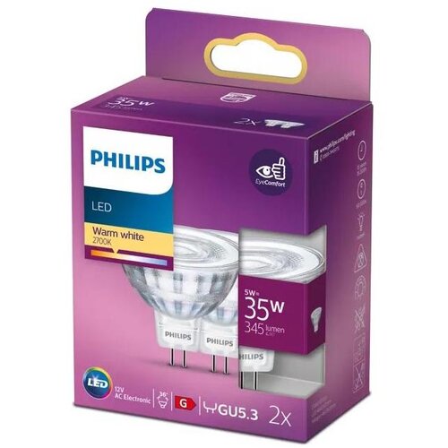  Komplet 2x LED sijalica Philips GU5,3/MR16/5W/12V 2700K Slike