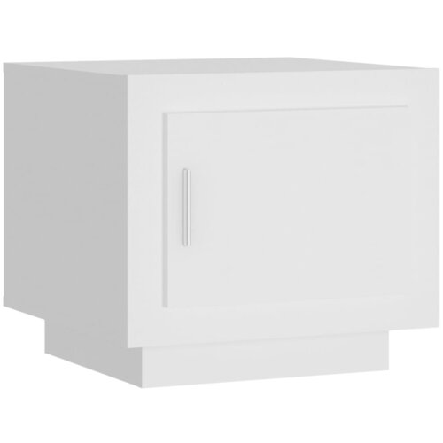 Maison Chic Klubska mizica - kavna mizica - Nizka mizica bela 51x50x45 cm konstruiran les, (21753621) Slike