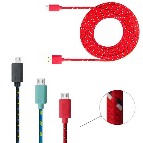 Optimus usb data kabel (2m, usb-a na micro usb b, pleteni) Cene