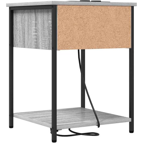  Noćni ormar 2 pcs Siva Sonoma 42 x 41 x 56 cm Konstruirano drvo Slike