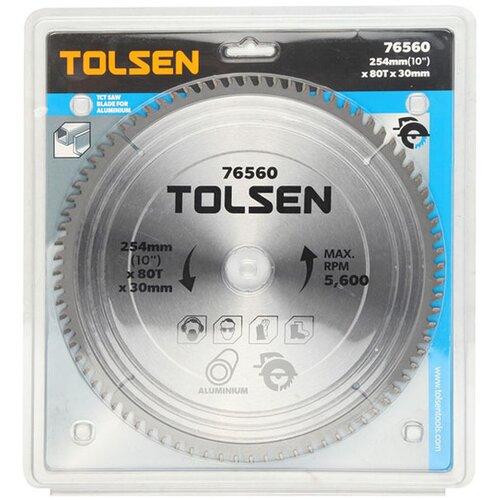 List testere za aluminijum vidija 254X30mm 80T Tolsen (76560) Slike