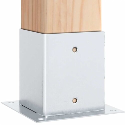  Postolja za stupove kvadratna 4 kom 121x121 mm pocinčani čelik Slike