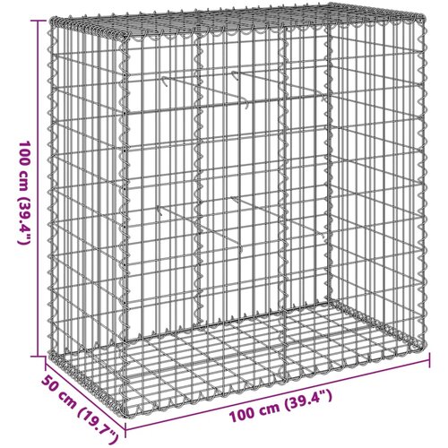  Gabionska ko&amp;scaron;ara s poklopcem 100x50x100 cm pocinčano željezo Slike