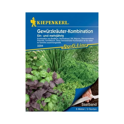 KIEPENKERL Kombinacija zelišč in začimb, enoletnice in trajnice, semenski trak
