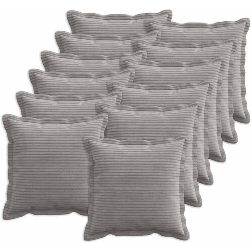  Presvlaka za jastuk 12 kom. HOUTEN Svjetlosiva 40 x 40 cm Kord Cijene
