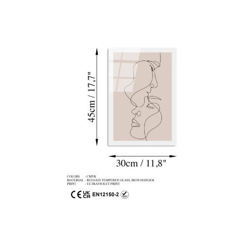 Wallxpert Slika od kaljenog stakla 30x45cm Slike
