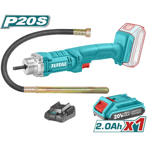 Total akumulatorski betonski vibrator, 2300rpm/20V/2.0Ah-7.5Ah/P20S (TCVLI2023011), (20849151) Cene