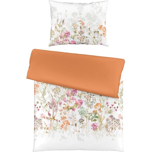 Fleuresse posteljnina 140/200 cm mako saten krem barve, roza, bela, temno oranžna, pastelno zelena Cene