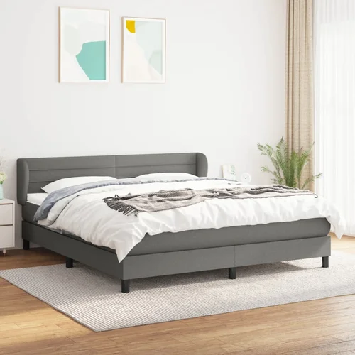 The Living Store Box spring postelja z vzmetnico temno siva 160x200 cm blago - Box Spring Postelja, (21516841)