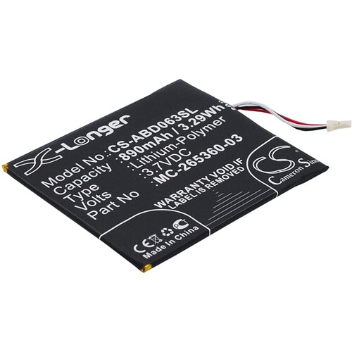 VHBW Baterija za Amazon Kindle 7 / 8 / WP63GW, 890 mAh Slike