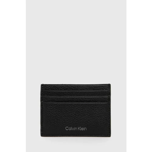 Calvin Klein Kožni etui za kartice za muškarce, boja: crna