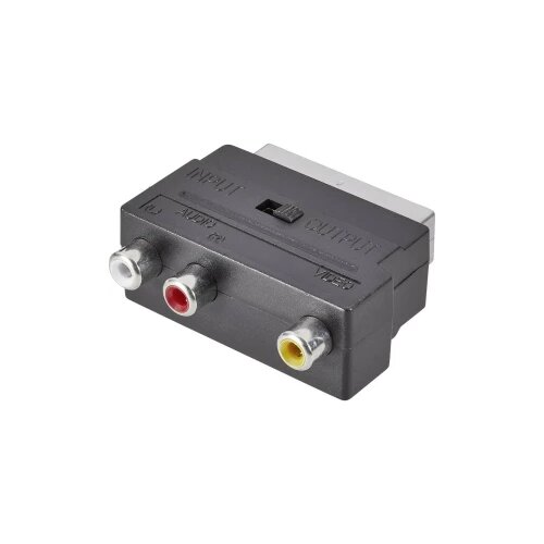 SpeaKa Professional Činč / SCART adapter [3x činč-utičnica 1x SCART-utikač] crn s prekidačem Cijene