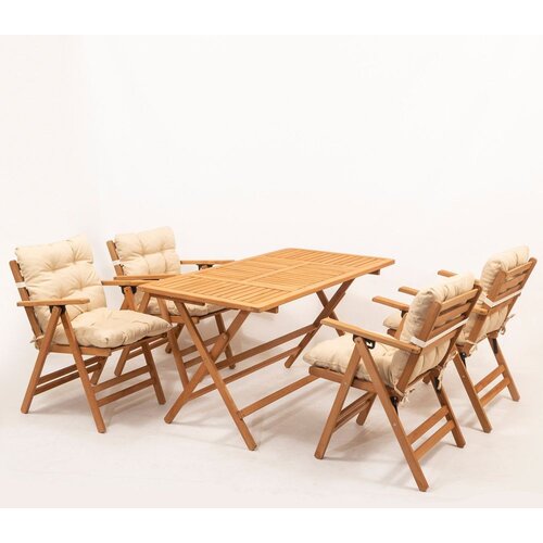 Floriane Garden Garden set stol i 4 stolice bež Cene