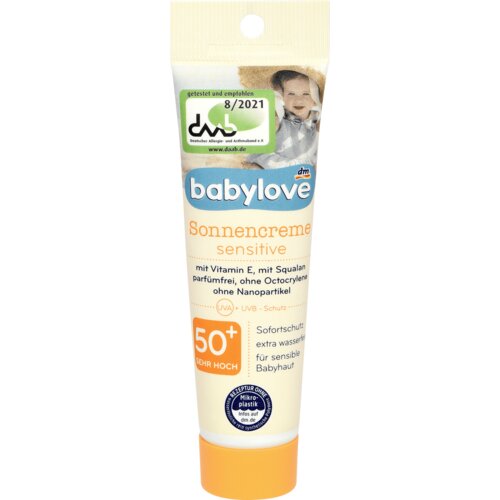 babylove sensitive dečija krema za zaštitu od sunca, SPF 50+, putna ambalaža 30 ml Cene