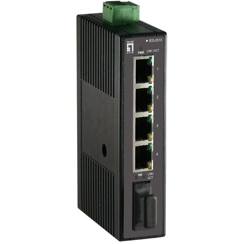 Level One Switch 4x FE IES-0510 1xSC Slike