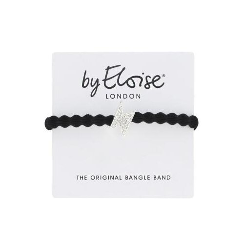 By Eloise London Silver Bling Diamanté Bolt Black gumice za kosu Cijene