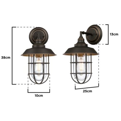 Westinghouse 6121640 - Spolja&amp;scaron;nja zidna lampa IRON HILL 1xE27/60W/230V IP44 Slike