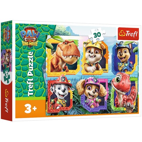 Trefl Psići u ophodnji Otok dinosaura, puzzle od 30 dijelova - Slike