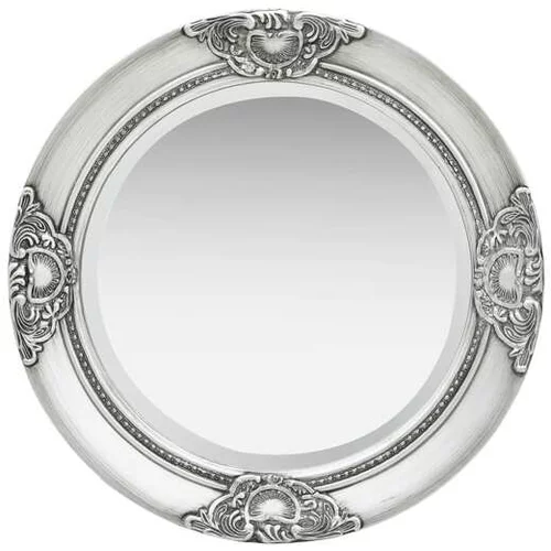  Stensko ogledalo v baročnem stilu 50 cm srebrno