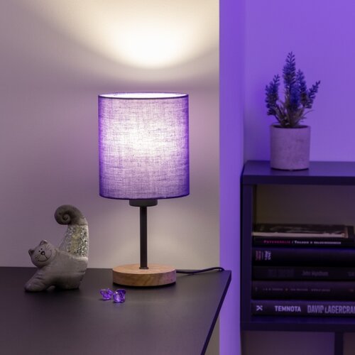  Brilagi - Stona lampa NUBILA WOOD 1xE27/25W/230V hrast/crna Slike