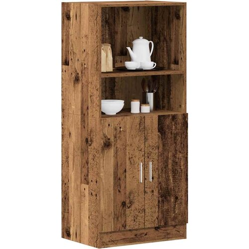 VidaXL Kuhinjska omarica starinski les 57x41,5x131,5 cm inž. les Slike