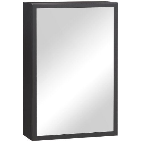 Nesta Zrcalna omarica za kopalnico, stenska, 3 police, črna, 40 x 15 x 60 cm, varčna s prostorom, (5000493124) Cene