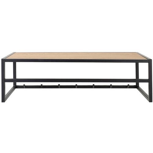 Actona crna zidna vje&amp;scaron;alica s policom Acton Seaford 77 x 22 cm Slike