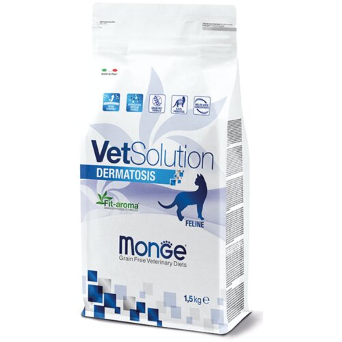 MONGE VETSOLUTION medicinska hrana za mačke bez žitarica grain free dermatosis 1.5kg Cene