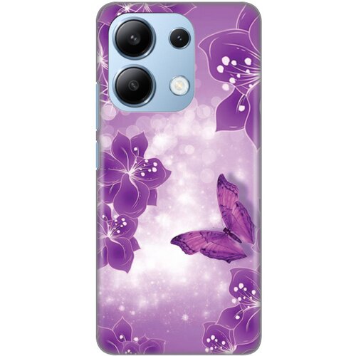  torbica silikonska print za xiaomi redmi note 13 4G butterfly and flowers Cene