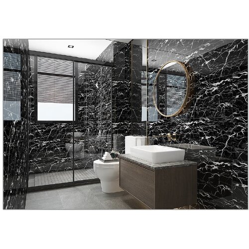 SP TREND Samoljepljivi paneli u setu za zid 6 kom 60x30 cm Nero Marquina &amp;ndash; Slike