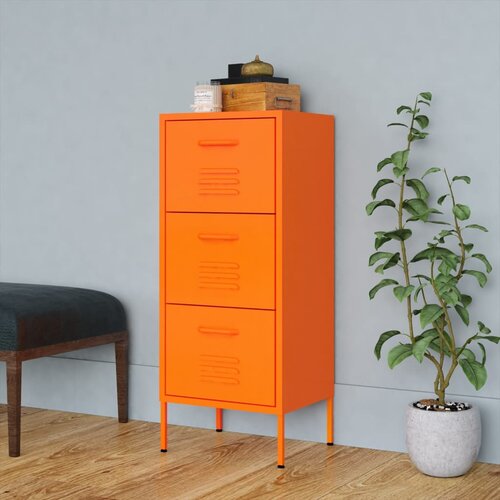 The Living Store Omara za shranjevanje oranžna 42,5x35x101,5 cm jeklo - Omara, (21436333) Slike