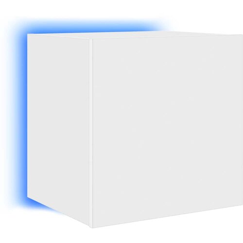  Zidni TV ormarić s LED svjetlima bijeli 40,5 x 35 x 40 cm Slike
