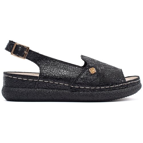 GOODIN Black sandals with leather insole Slike