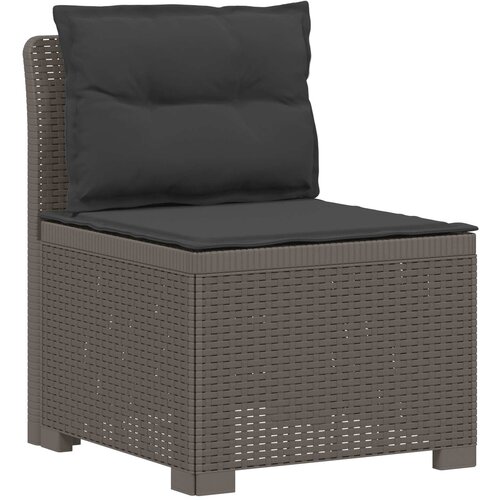  Dvosjedni vrtni sofa s jastucima u ratan izgledu PP Svjetlosiva Slike