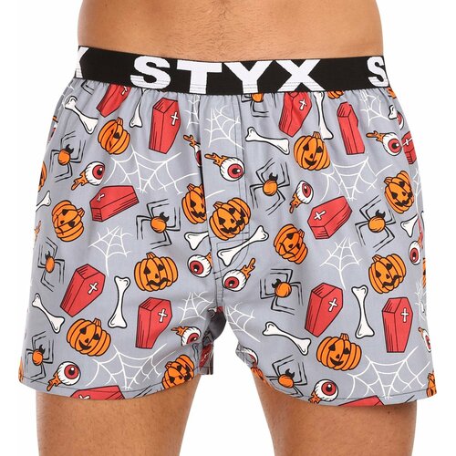 STYX Men's shorts art sports rubber Halloween coffins Cene