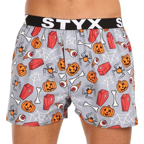 STYX Men's shorts art sports rubber Halloween coffins