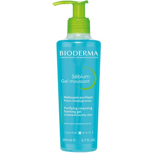 Bioderma S&eacute;bium Gel Moussant With Pump pjenasti gel za či&scaron;ćenje za masnu i kombiniranu kožu 200 ml za žene Cijene