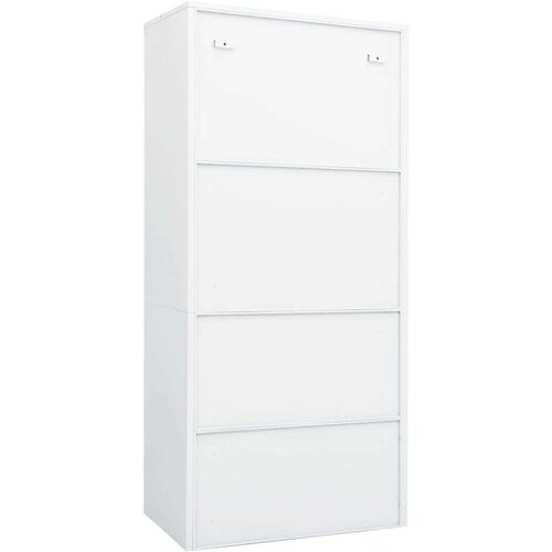 VidaXL Garderobna omara bela 80x50x180 cm jeklo Slike