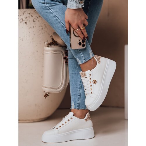 DStreet Sneakersy damskie na platformie RIFII beżowe Slike