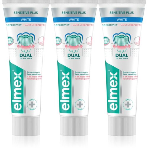 Elmex Sensitivity + Gum Strenght Whitening zubna pasta za osjetljive zube 3x75 ml Cijene