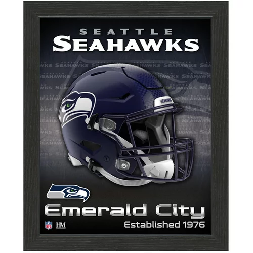 The Highland Mint Seattle Seahawks Team Helmet Frame fotografija v okvirju