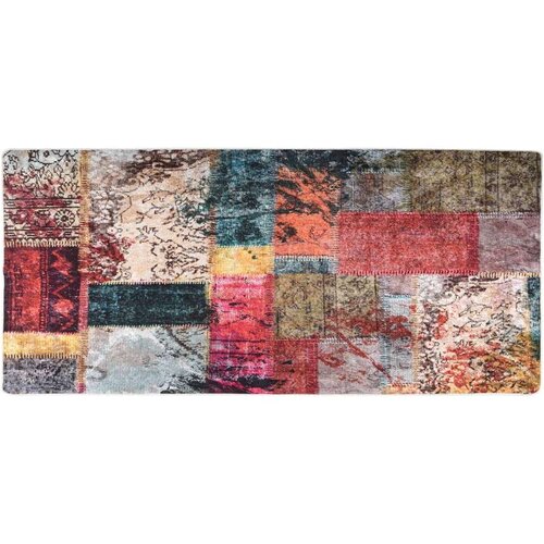 vidaXL Pralna preproga Patchwork 80x300 cm večbarvna protizdrsna Cene