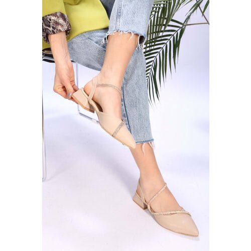 Shoeberry Women's Aspetto Skin Heeled Shoes - Slippers Cene