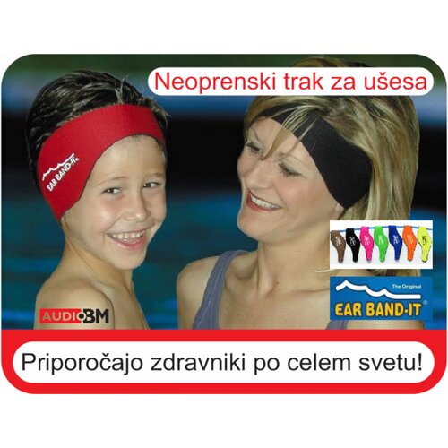  Trak Za U&amp;scaron;esa Iz Neoprena - Ear Band-It Ultra Z Dvema Čepkoma Slike