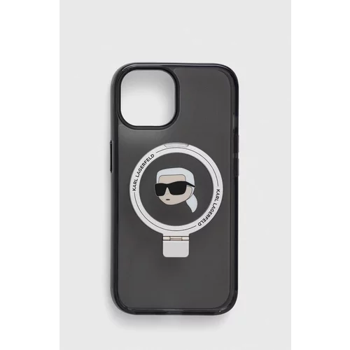 Karl Lagerfeld Etui za telefon iPhone 15 6.1 črna barva