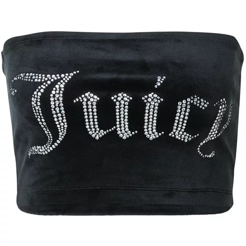 Juicy Couture Top 'BABE BOOB TUBE' črna / srebrna