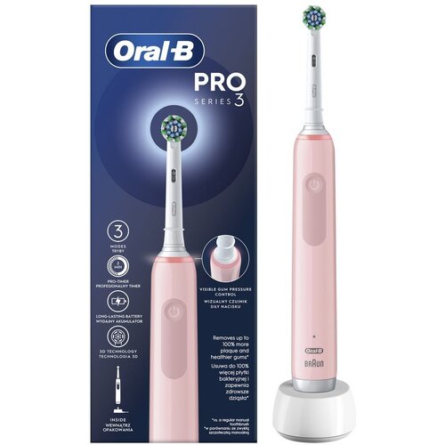 Oral-b električna četkica PRO SERIES 3 CROSS ACTION PINK Cijene